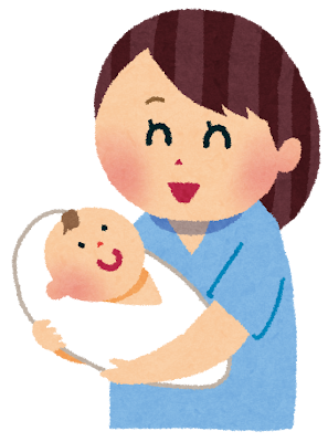 출산의 일러스트 「아기와 엄마」